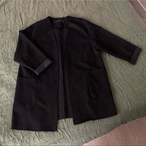Zara Patch Pocket Faux Suede Jacket